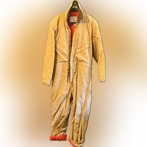 Carhartt Brown Duck Coveralls Quilt Lined Sz: 42-44/Large Short